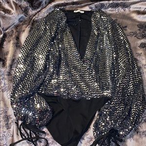 Zara Trafaluc NWOT sequin body suit